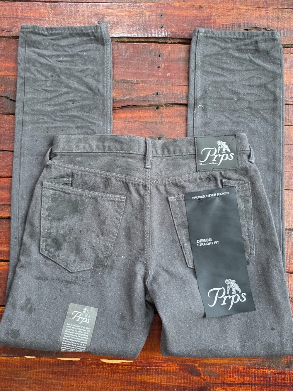 PRPS Demon Straight Fit Jeans Made in UAE Distressed Men’s Size 32 Retail - Picture 4 of 15